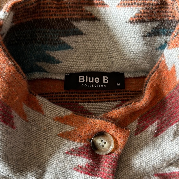 Blue B Geometric Patterned Jacket - Picture 2 of 2